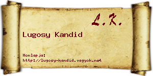 Lugosy Kandid névjegykártya